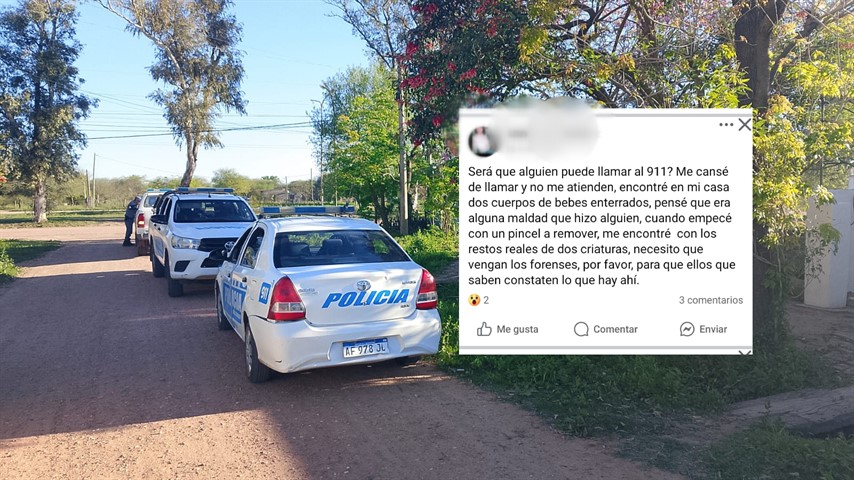 Publicó que en su casa había restos de dos bebés pero no era real