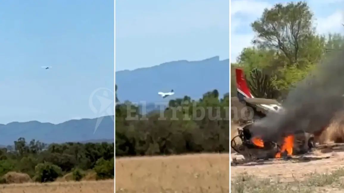 Cayó un avioneta narco  en un campo de Rosario de la Frontera