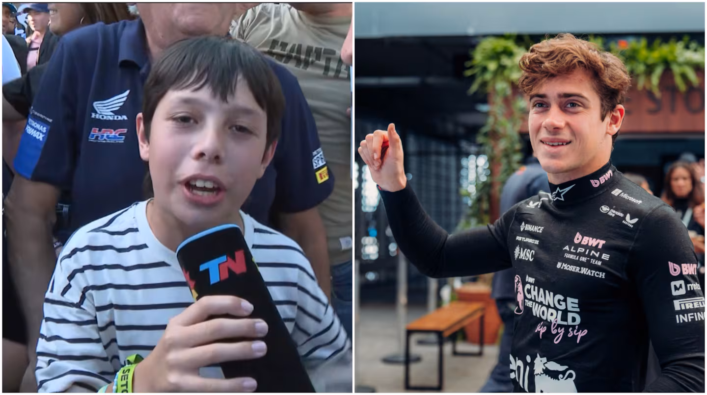 Niño correntino viajó a Interlagos y logró conocer a Franco Colapinto